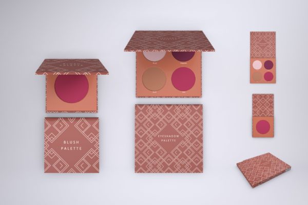腮红/眼影调色板样机PSD模板 Blush and Eyeshadow Palette Mock-up