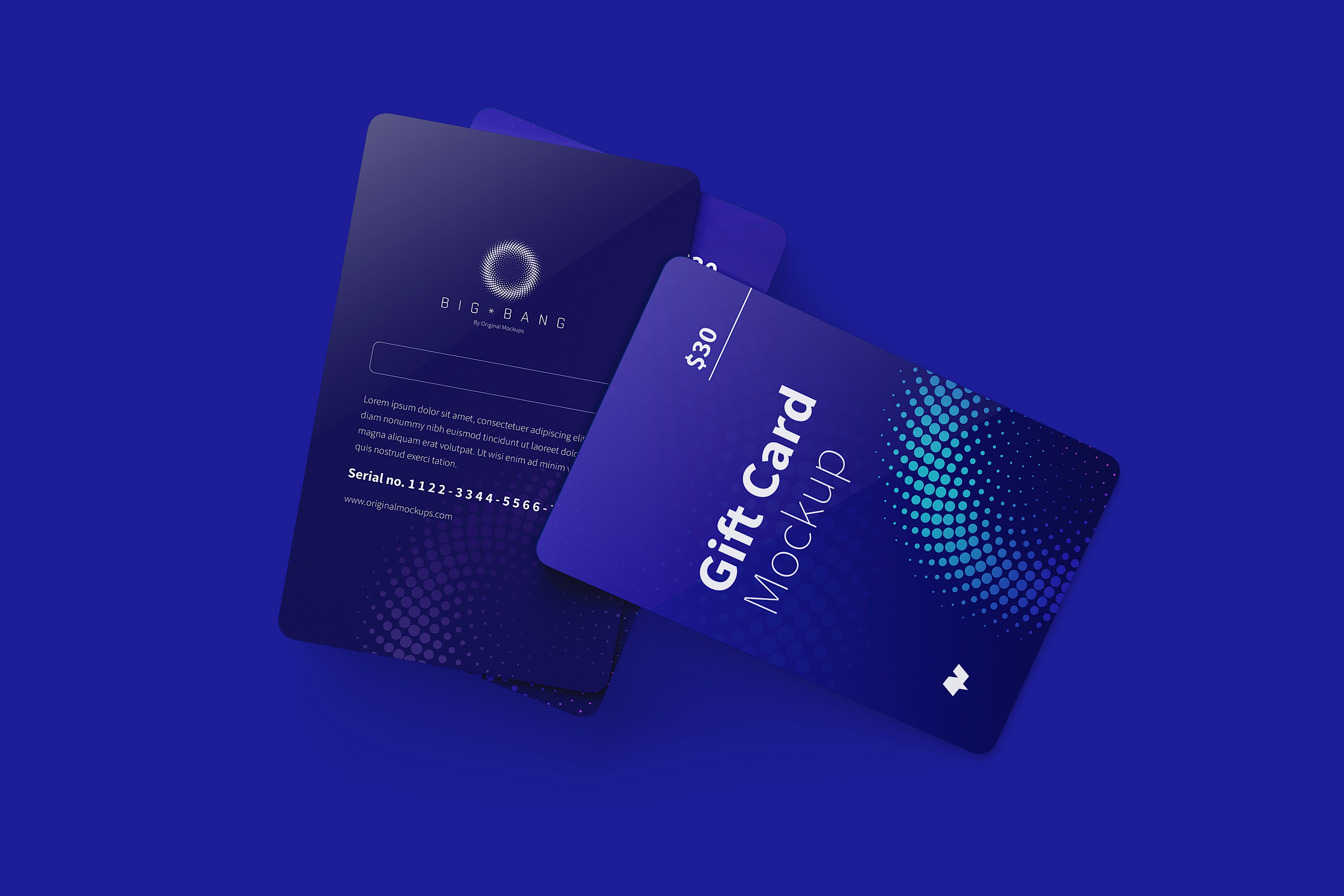 会员礼品积分卡外观设计效果图样机03 Gift Card Mockup 03插图(3)