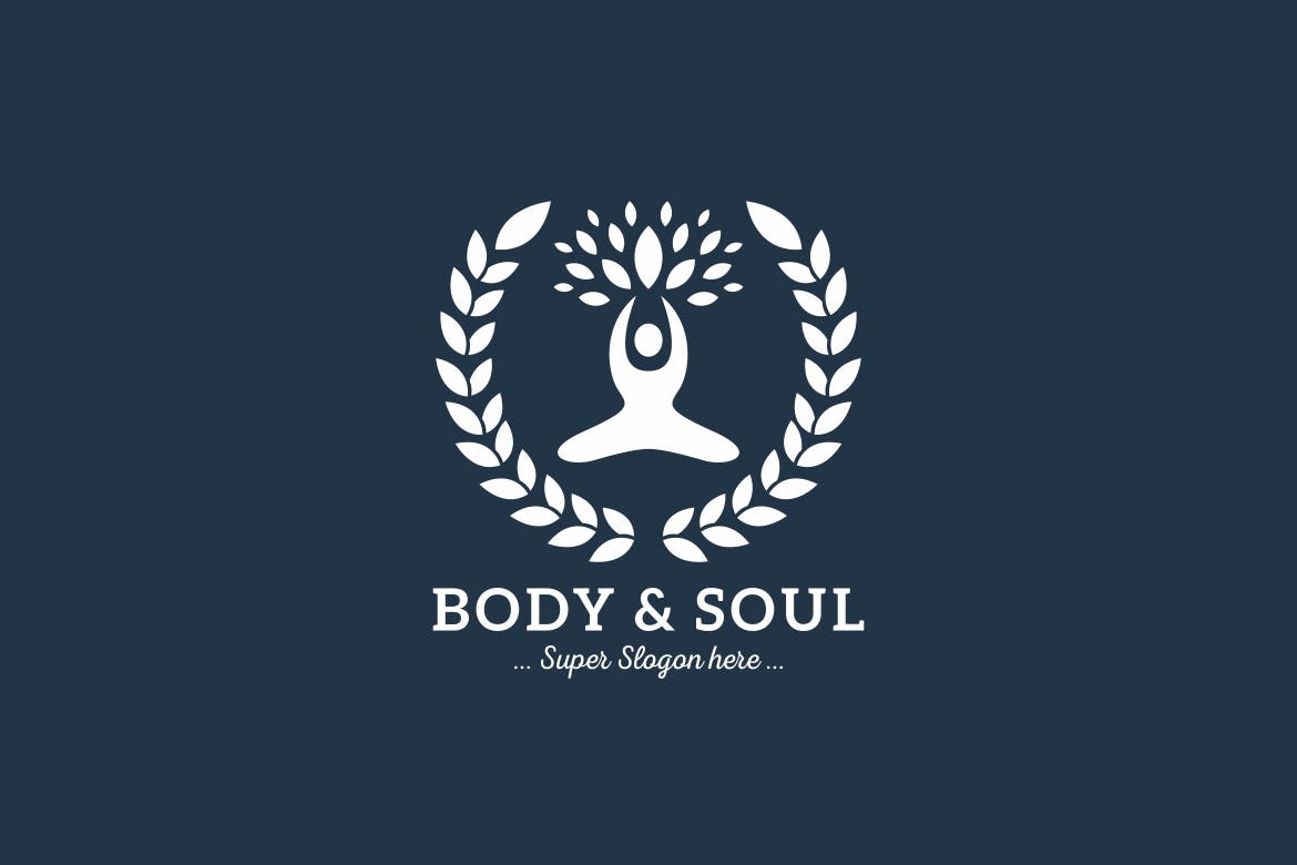 健康养生主题曼陀罗图形Logo设计素材库精选模板 Wellness Logo插图(3)