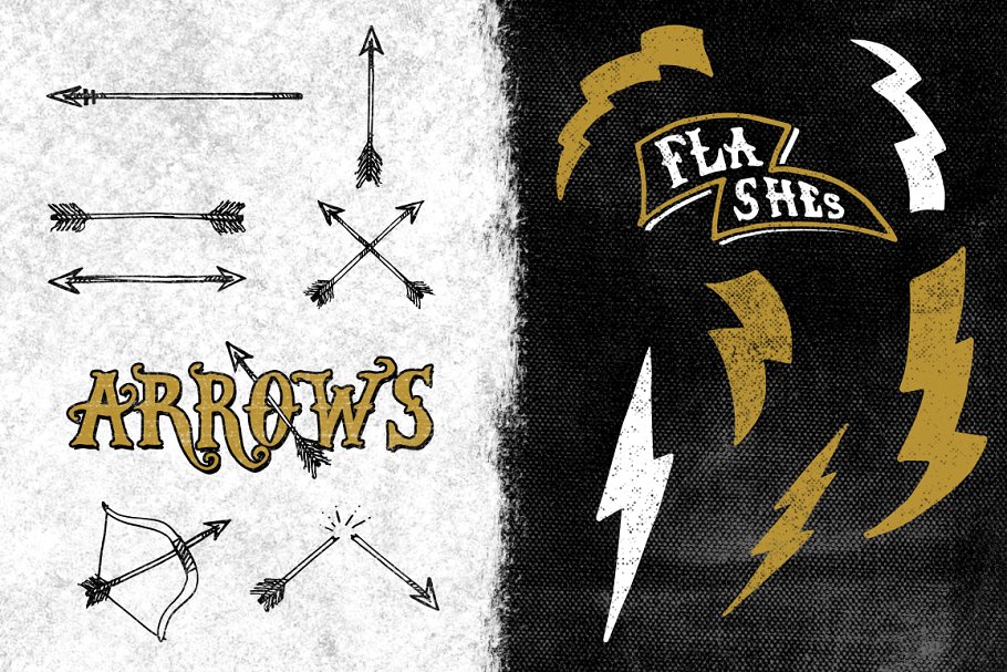 手绘字体设计素材包 Hand Drawn Lettering Supply Kit插图(2)