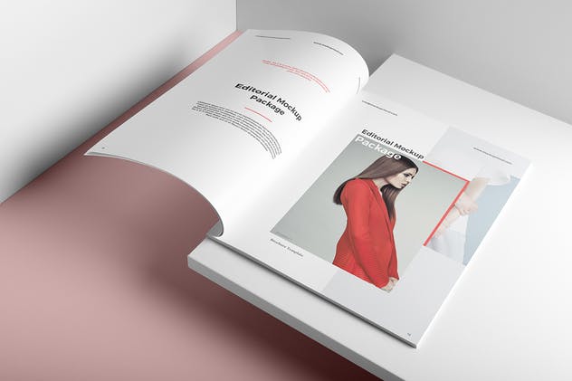 企业画册产品手册样机模板v1 Portrait Brochure Mockup Vol. 1插图(1)