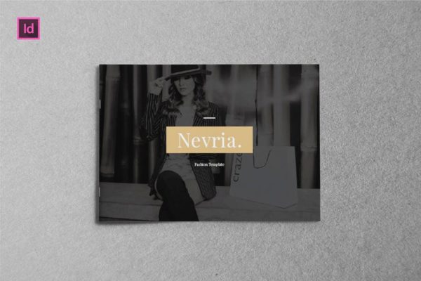 A5横版产品目录Lookbook设计InDesign模板 NEVRIA – A5 Landscape Lookbook template