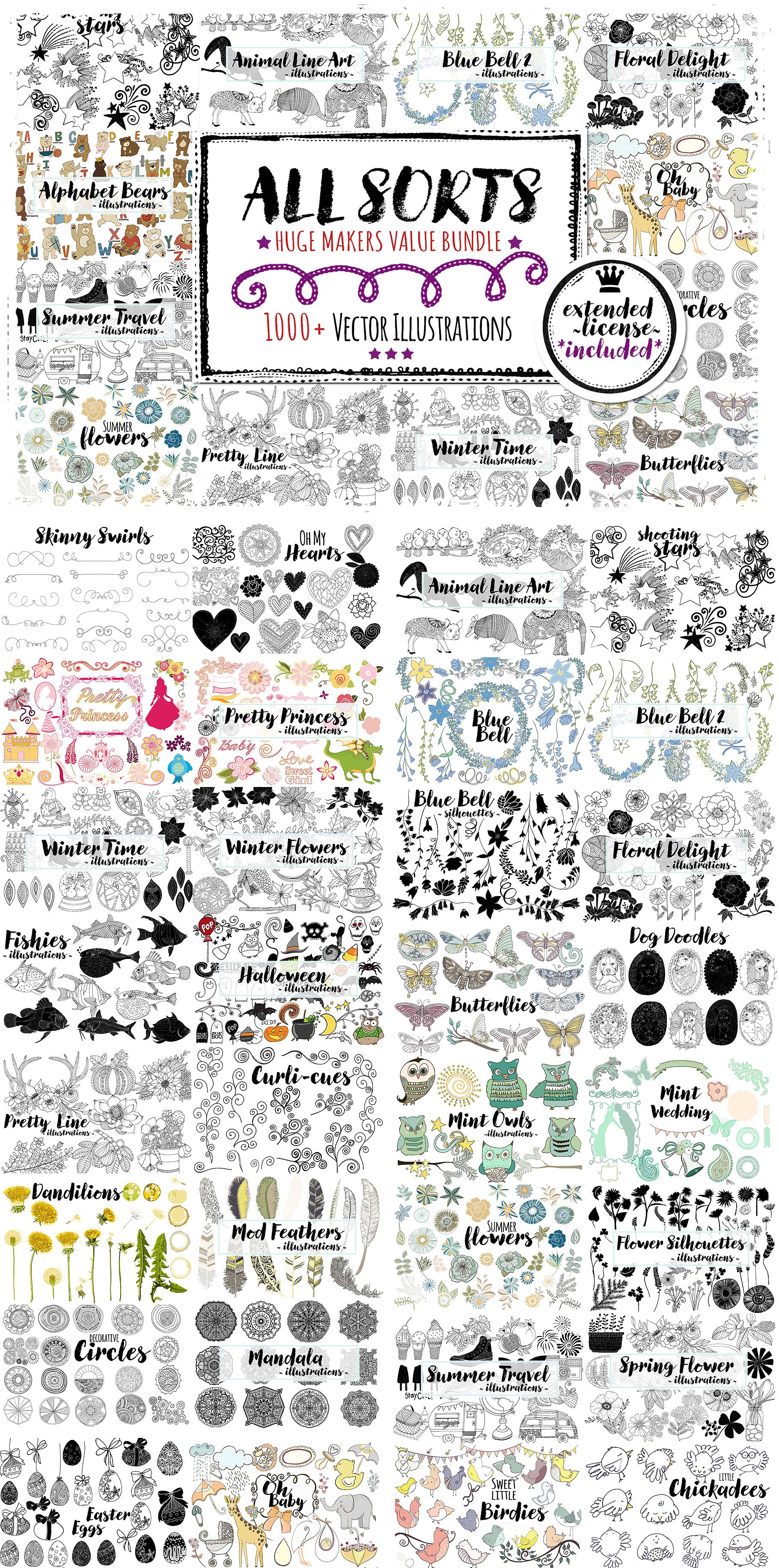 1700+多主题矢量图形素材包下载[PNG, EPS, AI,ABR,JPG ]插图(2)