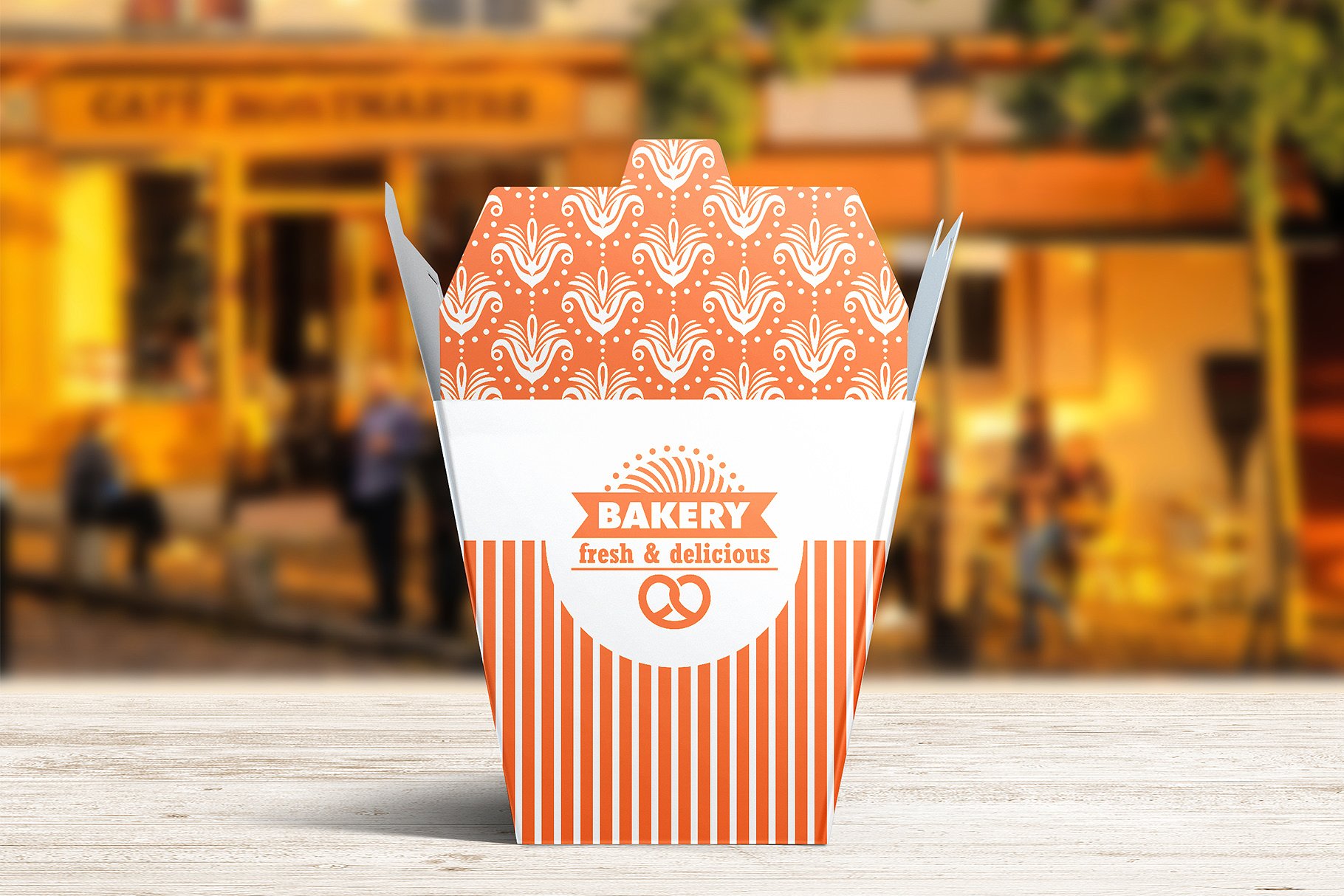 快餐小吃外带食物包装设计样机 Food Box mockups vol.1插图