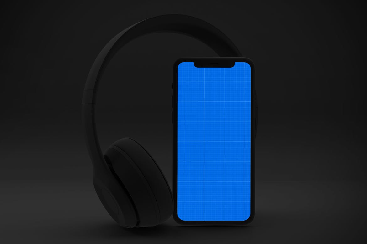 深色背景iPhone音乐APP应用UI设计效果图素材库精选样机 Dark iPhone Music App Mockup插图(8)