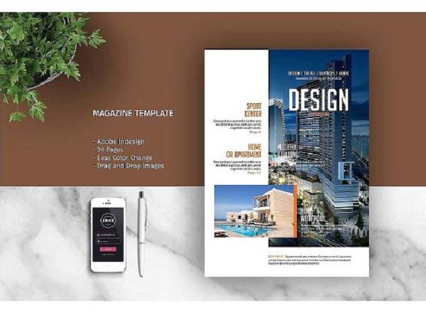 专业、整洁、现代的30页杂志画册模板