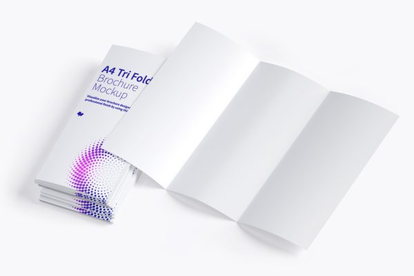 A4纸张大小三折小册子传单设计样机08 A4 Trifold Brochure Mockup 08
