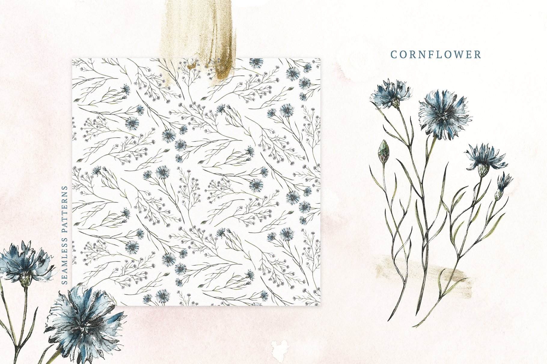 极力推荐：花卉图案纹理集合 Floral Patterns Bundle Vol.2 [3.45GB, 超过120款图案]插图(22)