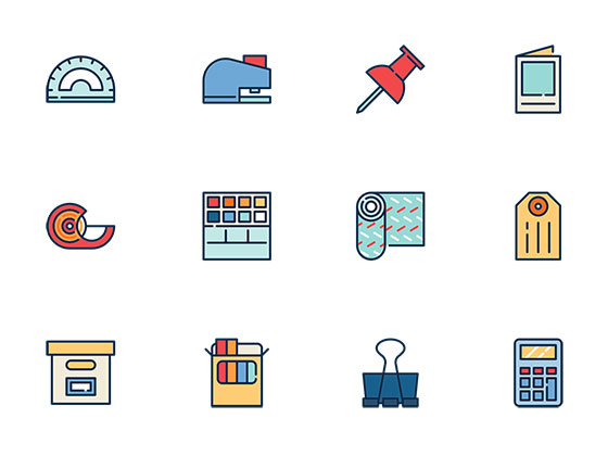 50 枚办公文具图标素材之家精选sketch素材