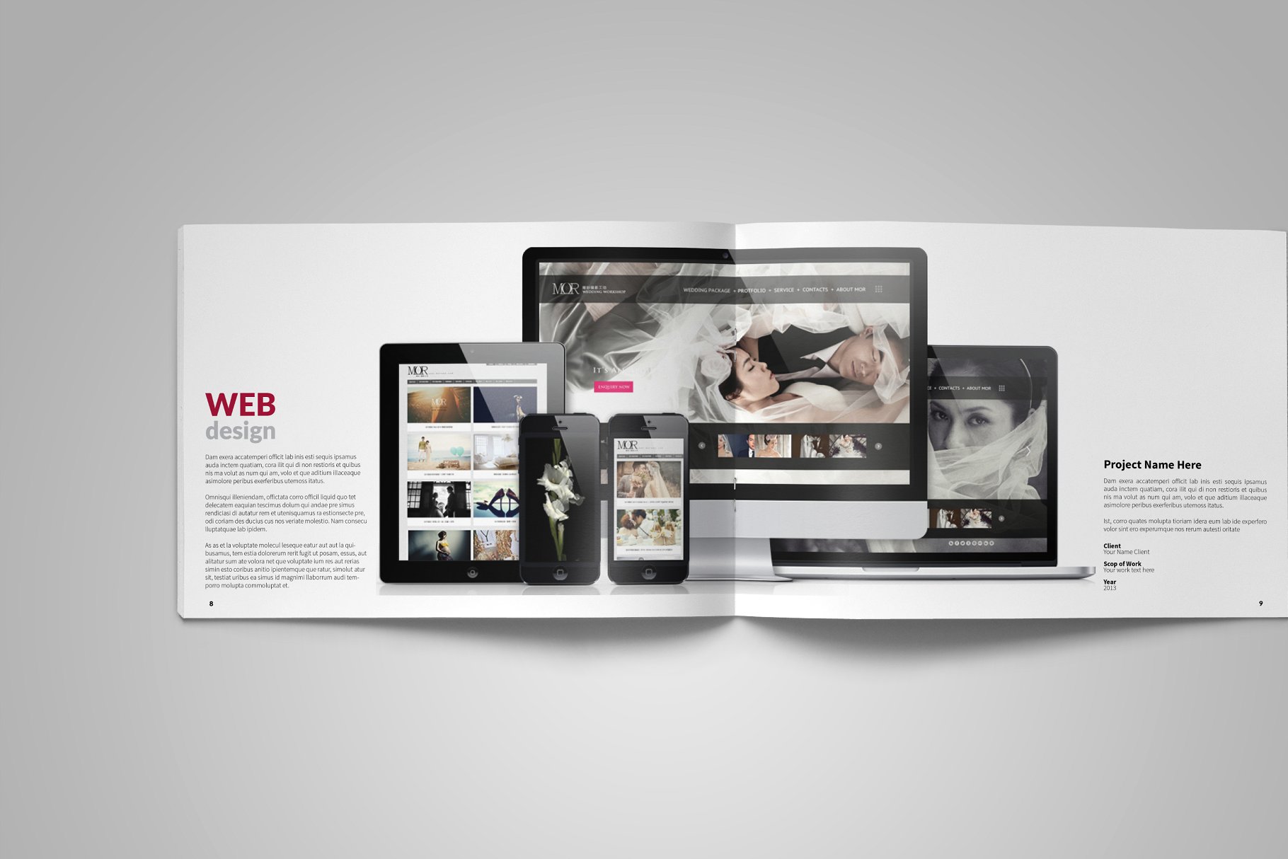 平面设计作品集画册相册模板 Graphic Design Portfolio Template插图(6)