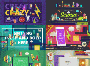 完美的一套展示模型(Mockup)素材大礼包［6GB，PSD］