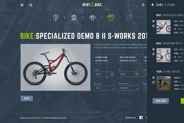 共享单车网页设计PSD模板 Rent a Bike – Rental & Booking PSD Template插图(15)