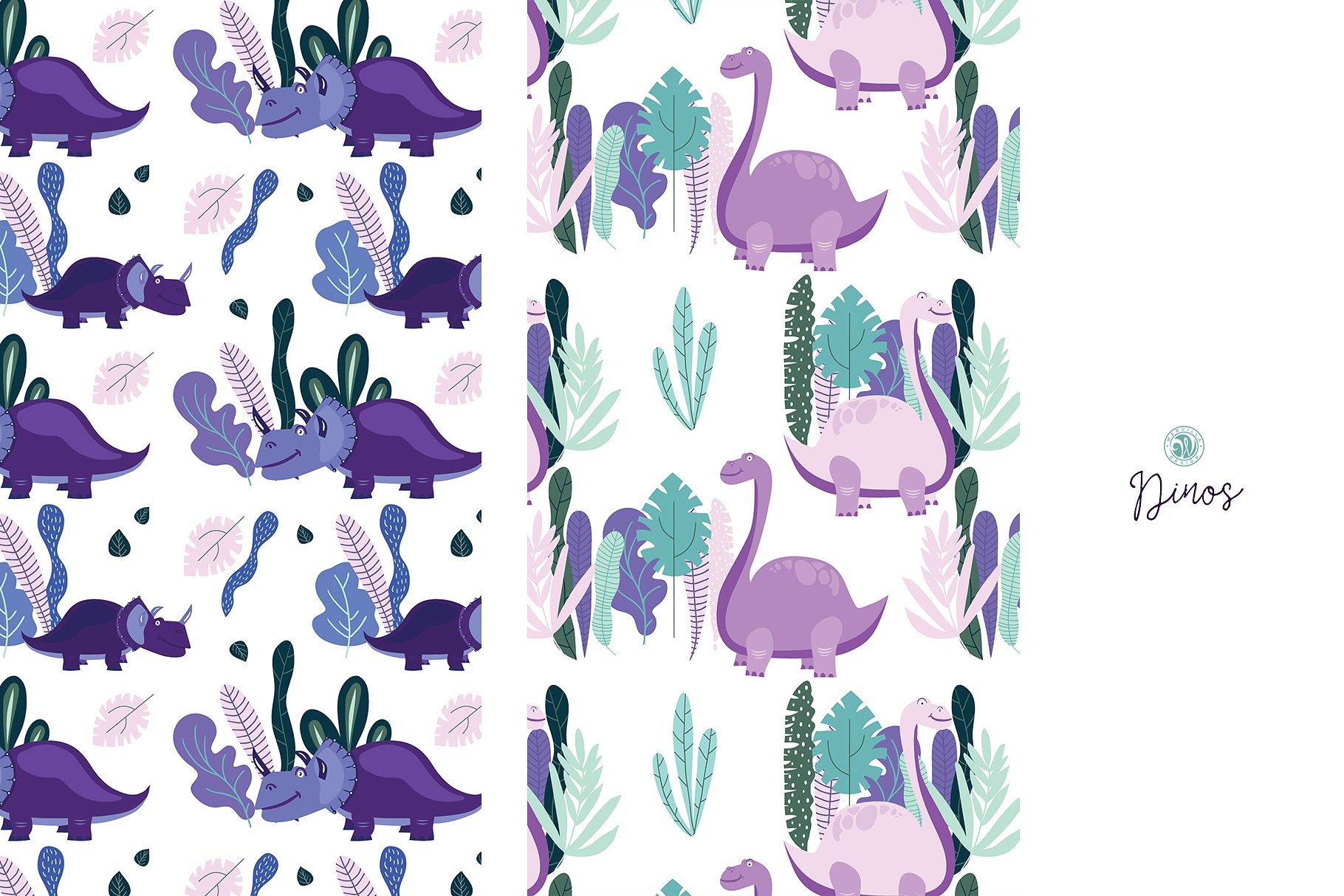 可爱卡通手绘恐龙插画设计素材 Dinos插图(5)