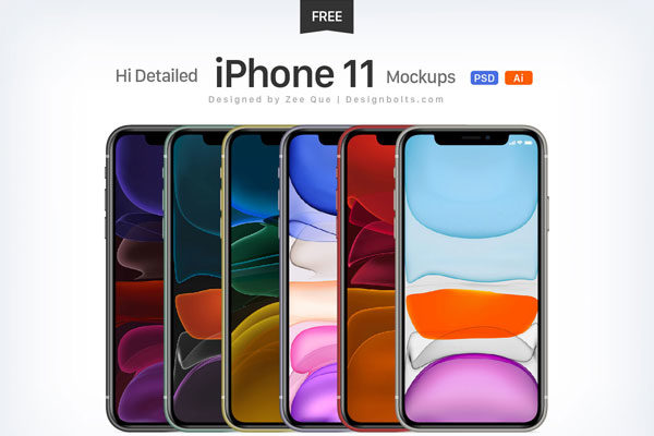 全新iPhone 11系列手机样机合集[AI&PSD格式]