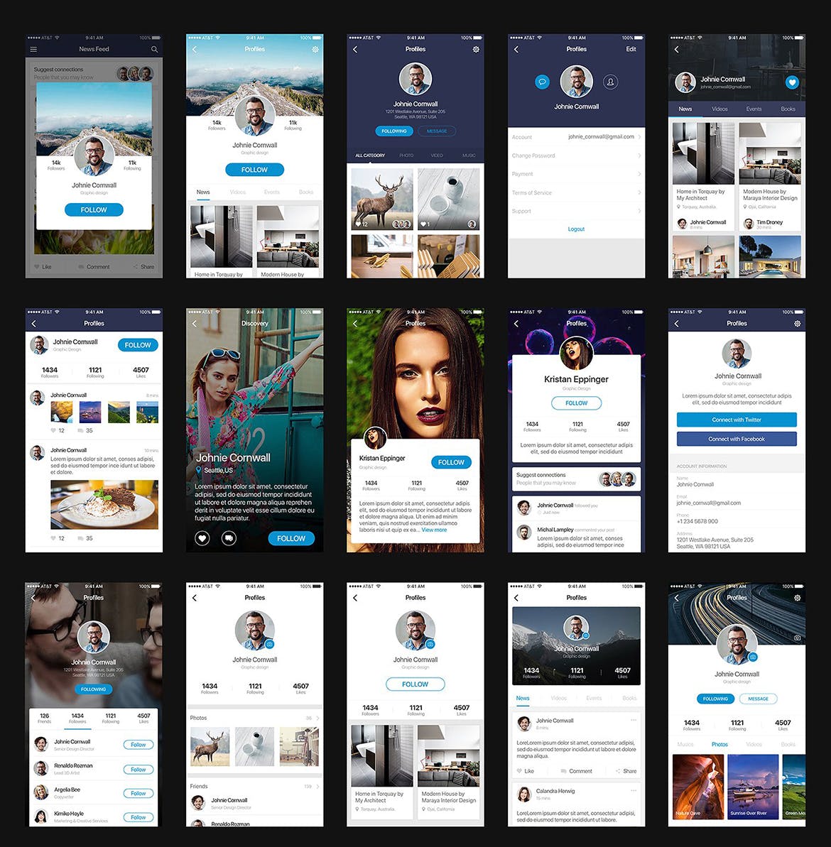 多用途综合性APP界面设计UI套件for SKETCH Mountify Mobile UI Kit for SKETCH插图(9)