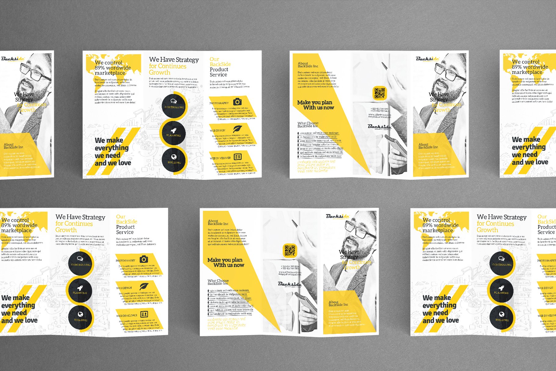 高级企业宣传画册设计模板 Trifold插图(1)