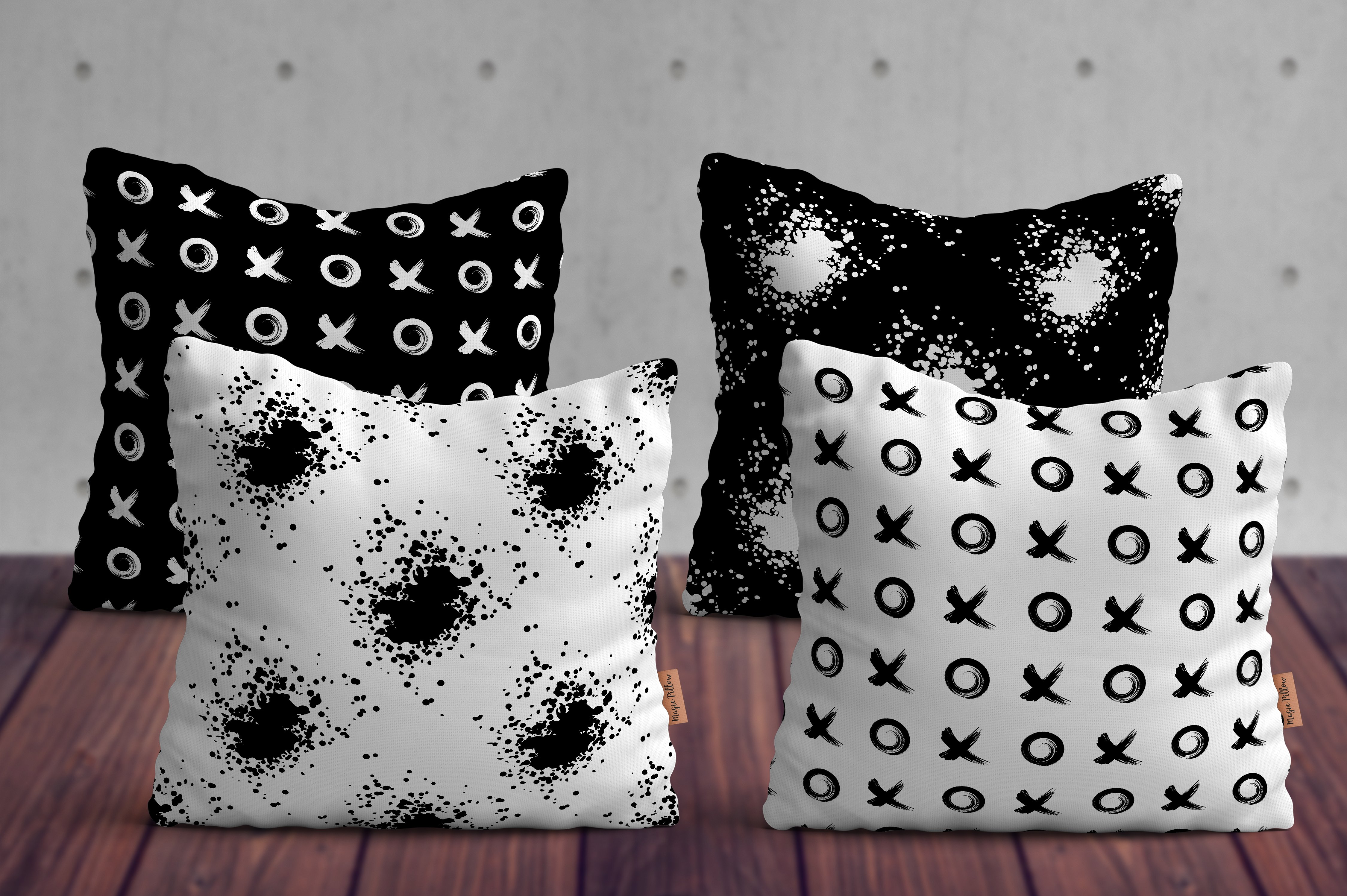 泼墨斑点&毛笔笔迹纹理素材 Paint Splatter & Stroke, 40 Patterns插图(3)