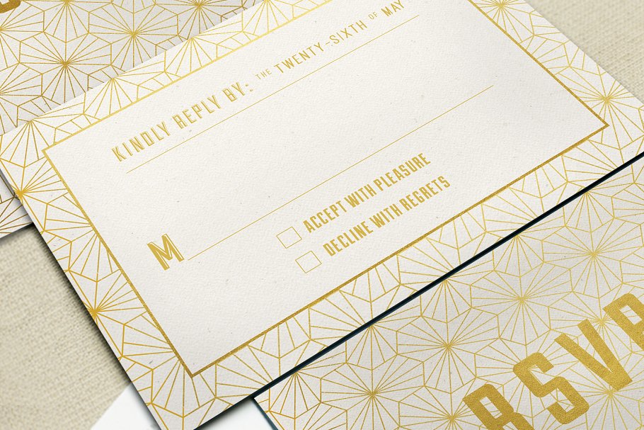 优雅几何婚礼设计物料模板套装 Elegant Geometric Wedding Suite插图(1)