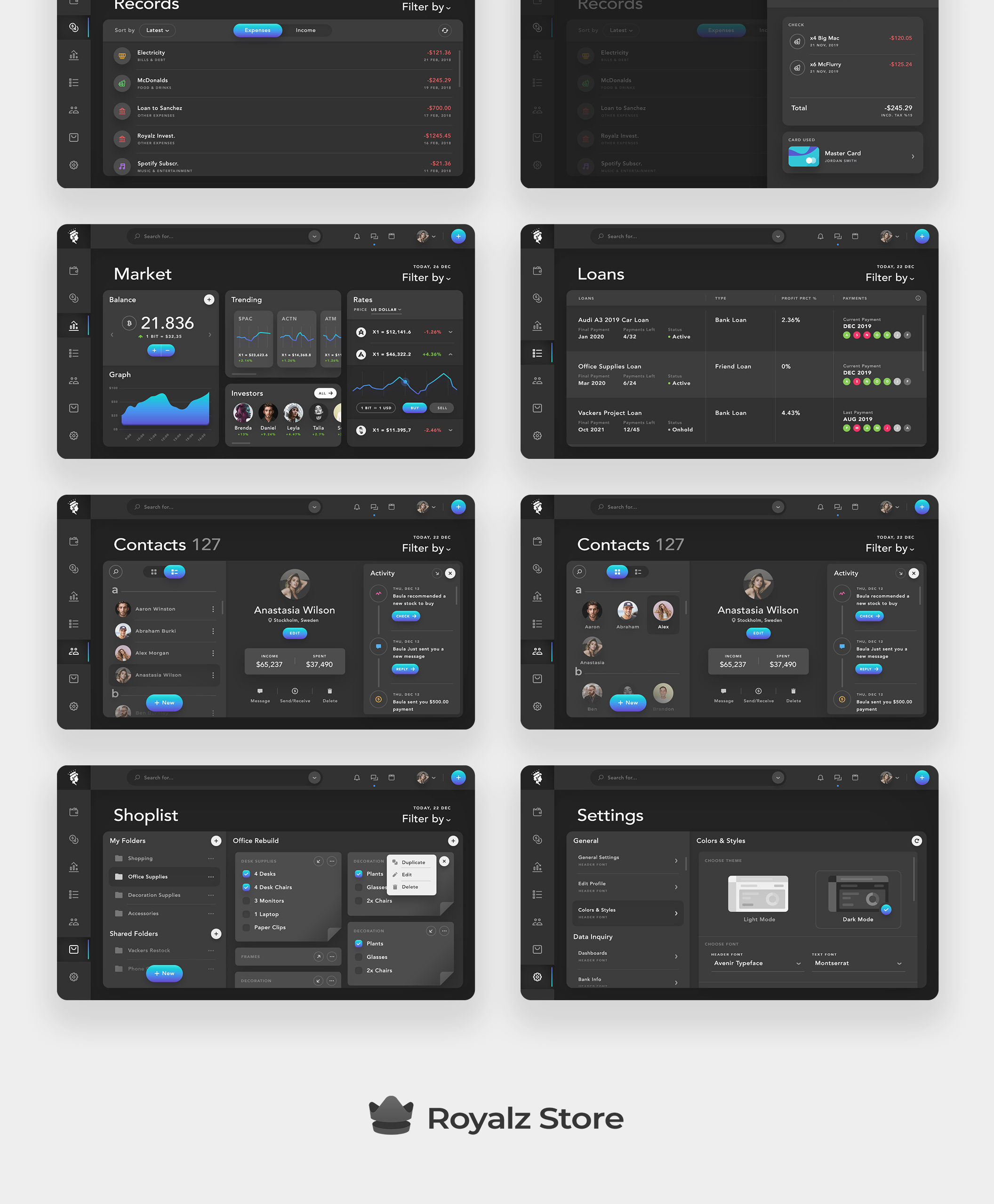 素材库下午茶:Web钱包和加密货币仪表板应用UI套件插图(4)