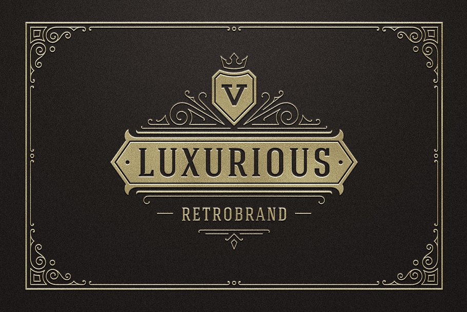 250个复古装饰风格Logo模板 250 ornaments logos & monograms插图(17)