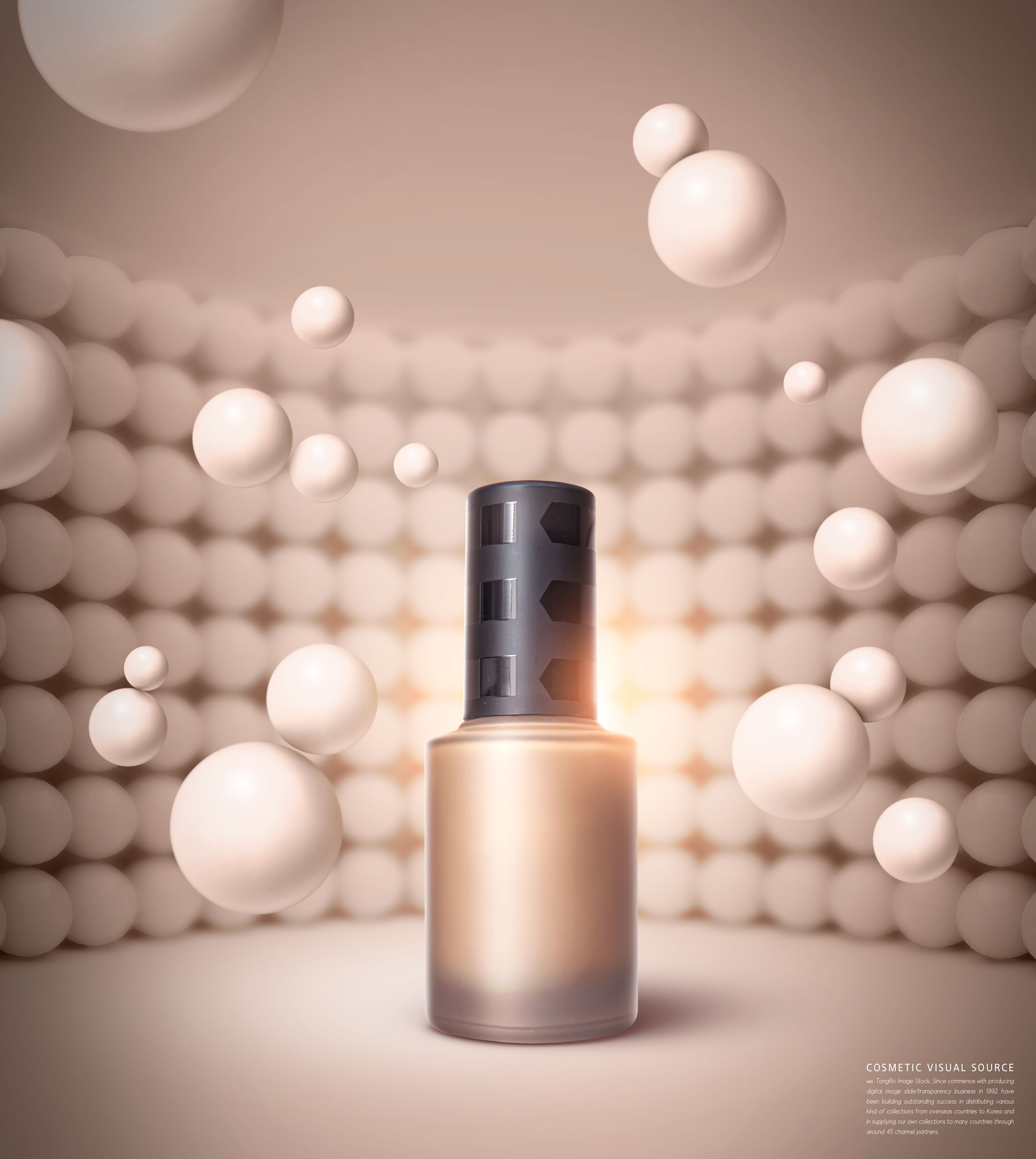 夏季补水润肤精华液化妆品广告海报模板套装[PSD]插图(1)