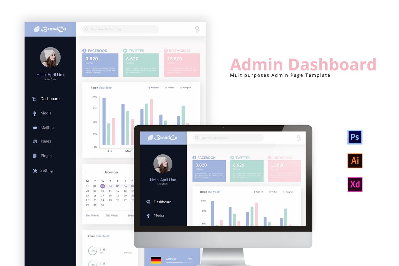 现代设计风格多用途管理员后台模板 Modern Admin Dashboard Template插图