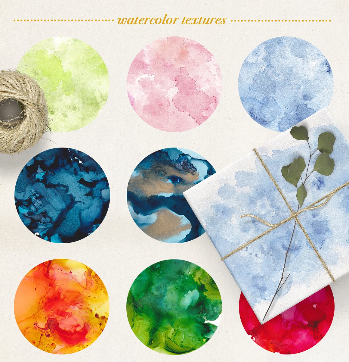 波西米亚风手绘水彩插画 Boho watercolor set插图(3)