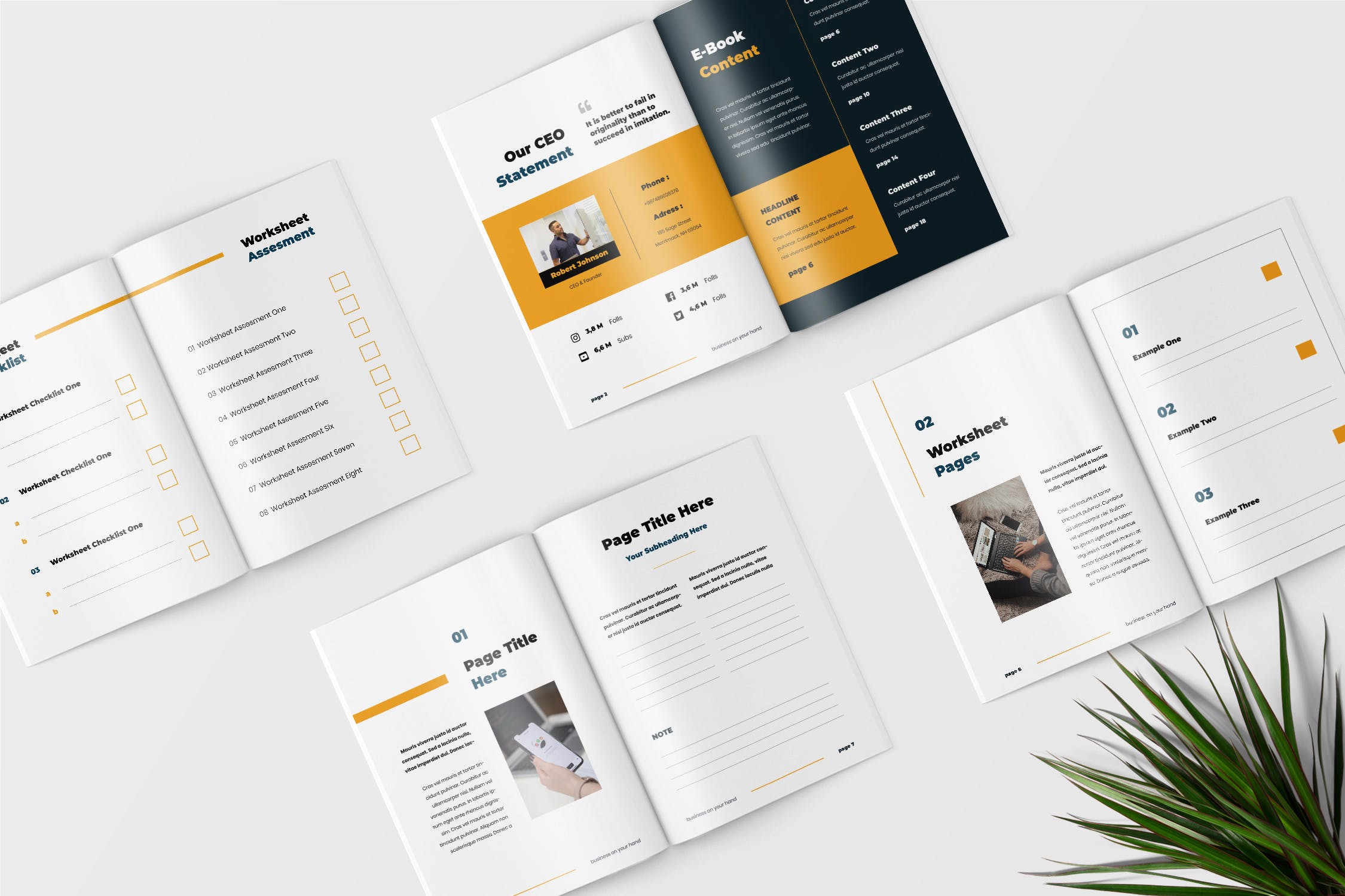 极简主义Workbook创意设计模板v6 eCourse Workbook Template插图(1)