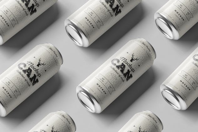 啤酒饮料罐头外观样机模板04 Can Mock-up 4插图(8)