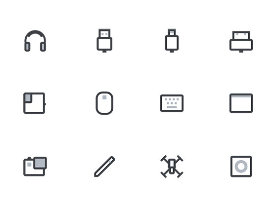 130 枚迷你线性图标素材之家精选sketch素材