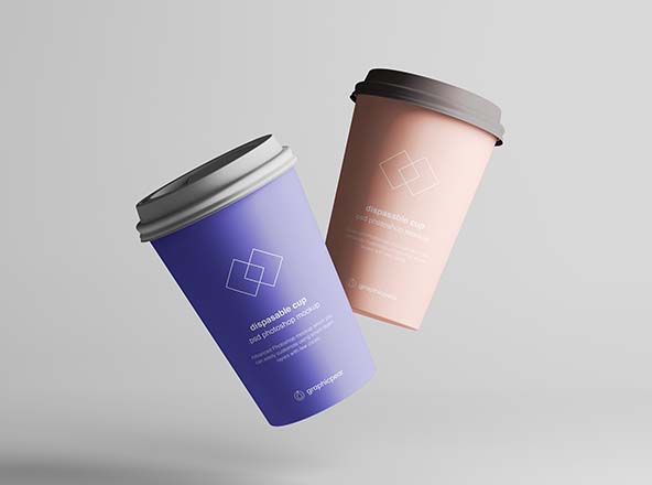 7个咖啡纸杯定制外观设计效果图样机模板 7 Coffee Cup Mockups
