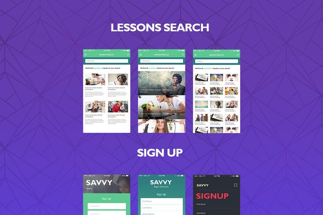 学习教育培训主题 APP UI 套件 Savvy UI Kit插图(7)