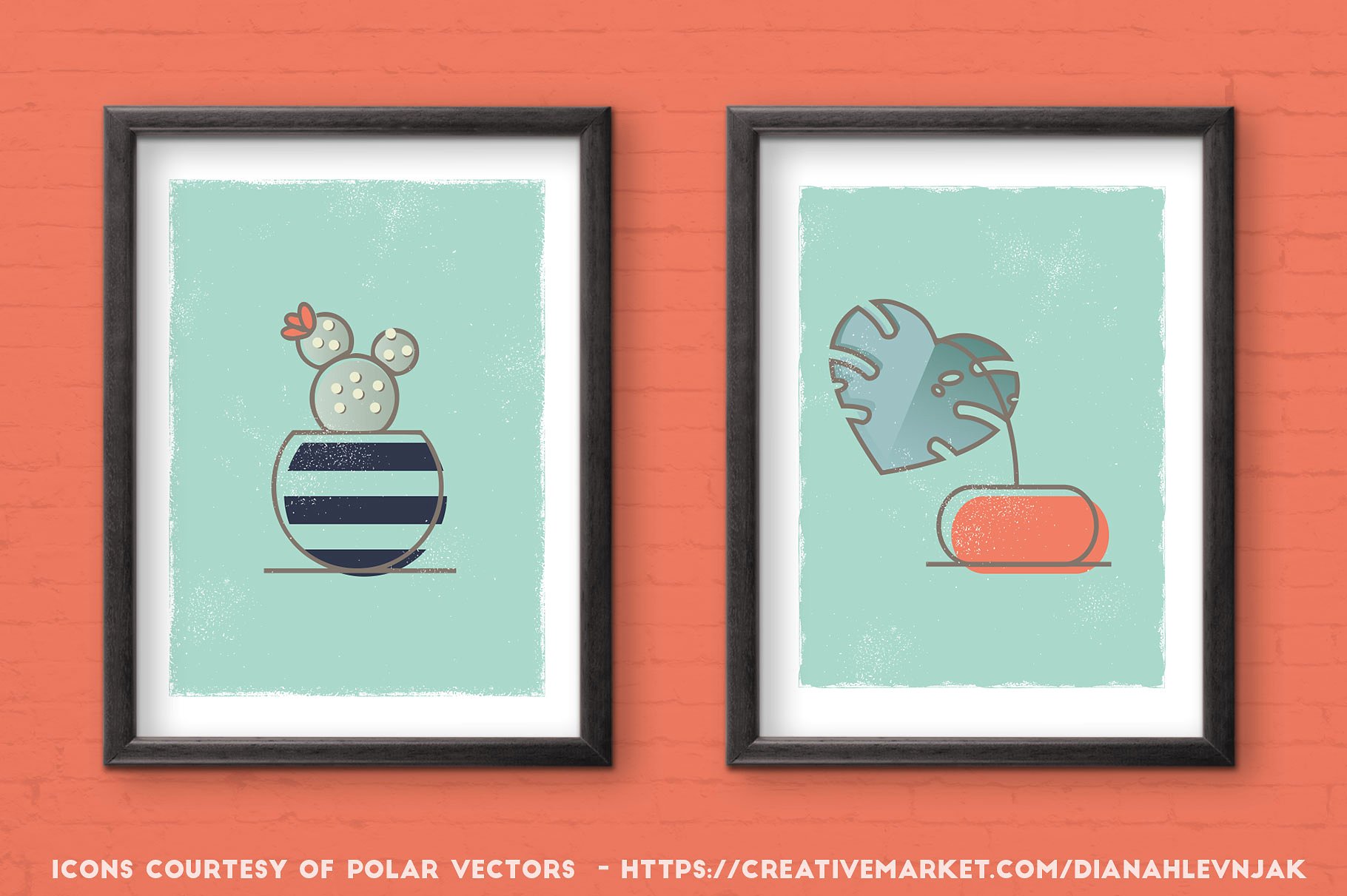 凌乱的墨水纹理和框架矢量素材下载 Poster Press Screen-Print Creator [ai]插图(4)