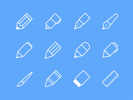 Writing Implement Icons素材之家精选sketch素材
