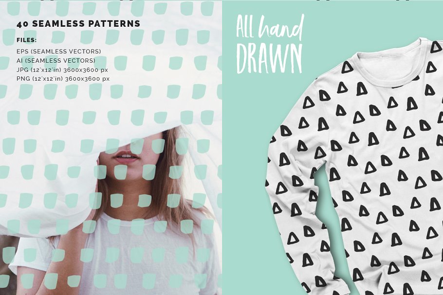 黑白抽象图案纹理 Black & White Abstract Patterns插图(1)