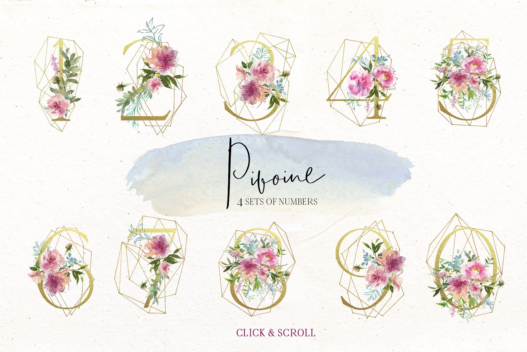 水彩画设计工具包[3.18GB] Pivoine – Watercolor Design Kit插图(10)