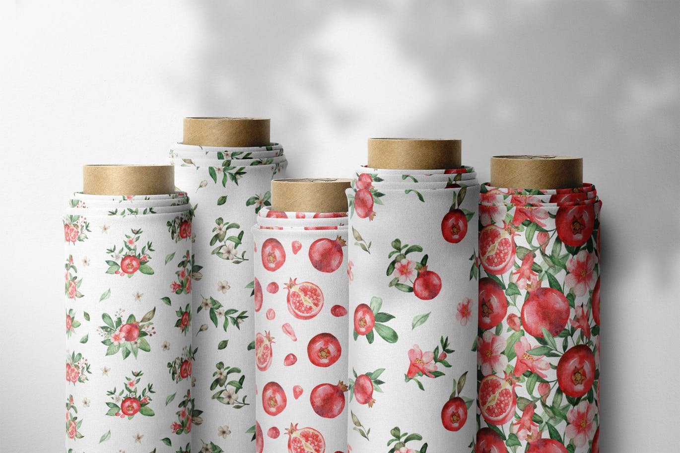 水彩石榴剪贴画/花框/花环素材库精选设计素材 Watercolor pomegranate. Clipart, frames, wreaths插图(6)