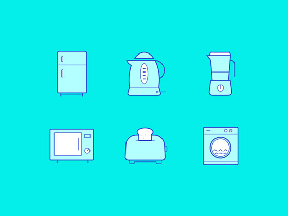 Kitchen Electric Icons素材之家精选sketch素材