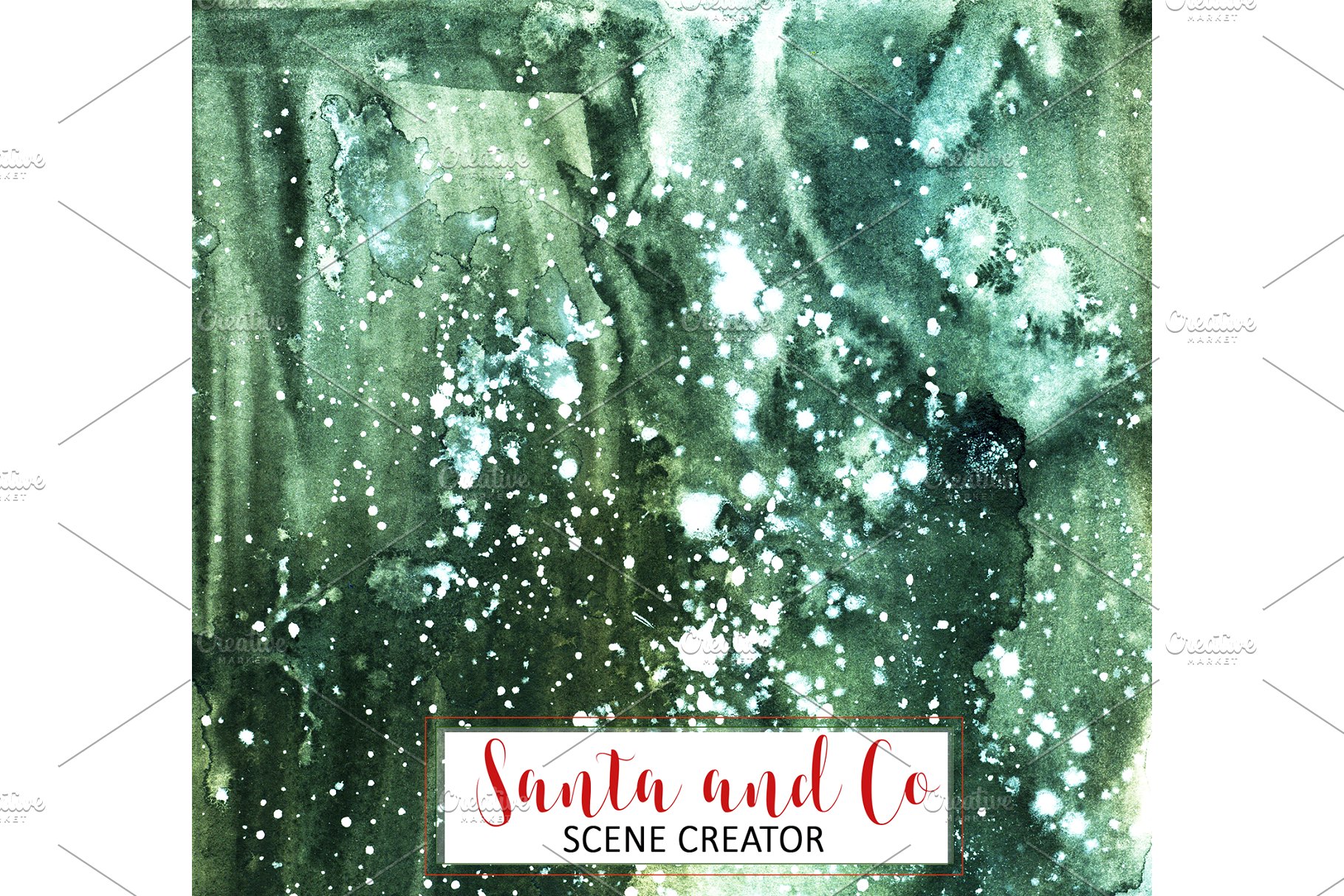 手绘圣诞节主题水彩设计素材包 Santa & Co Christmas Clipart Set插图(15)