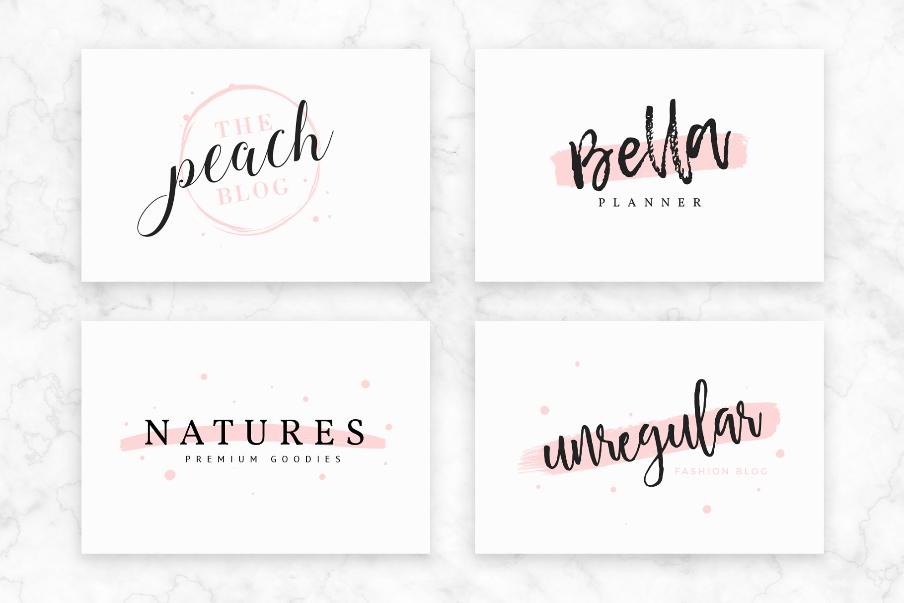 轻奢女性品牌Logo模板合集 Feminine Logo Pack插图(7)