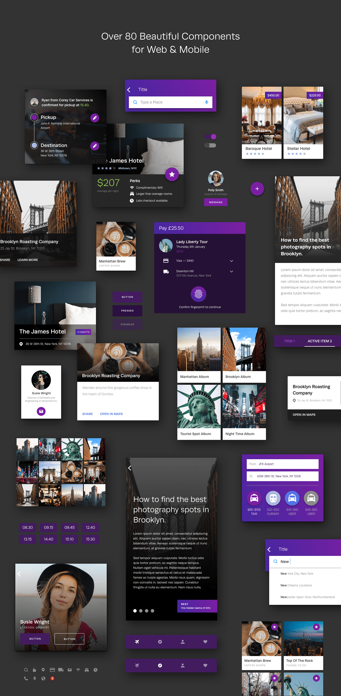 航空旅行APP应用UI界面设计套件 Sky Travel UI Kit for Adobe XD插图(1)