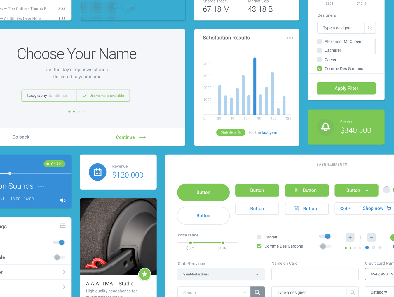 一套精美的网页UI组件套装[Sketch,PSD]插图(4)