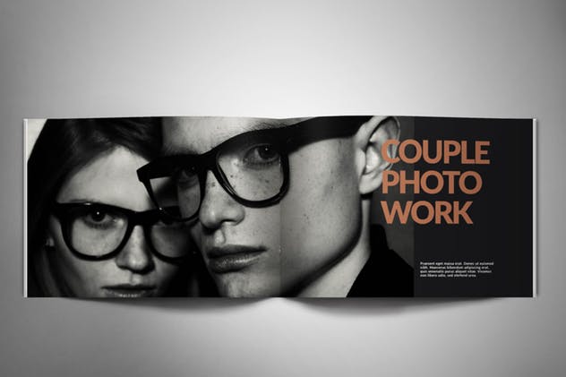 横向规格极简主义设计风格产品目录/企业宣传册设计模板 PORTOFOLIO BW – Brochure Lanscape插图(5)