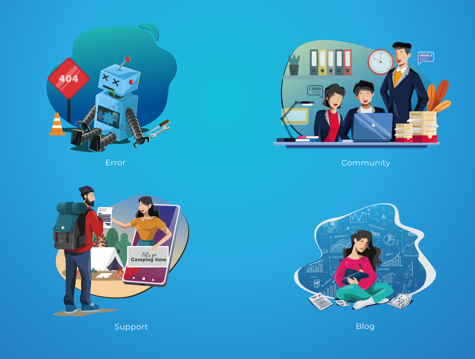 素材库下午茶：鼓励正能量主题矢量插画素材库精选合集插图(4)