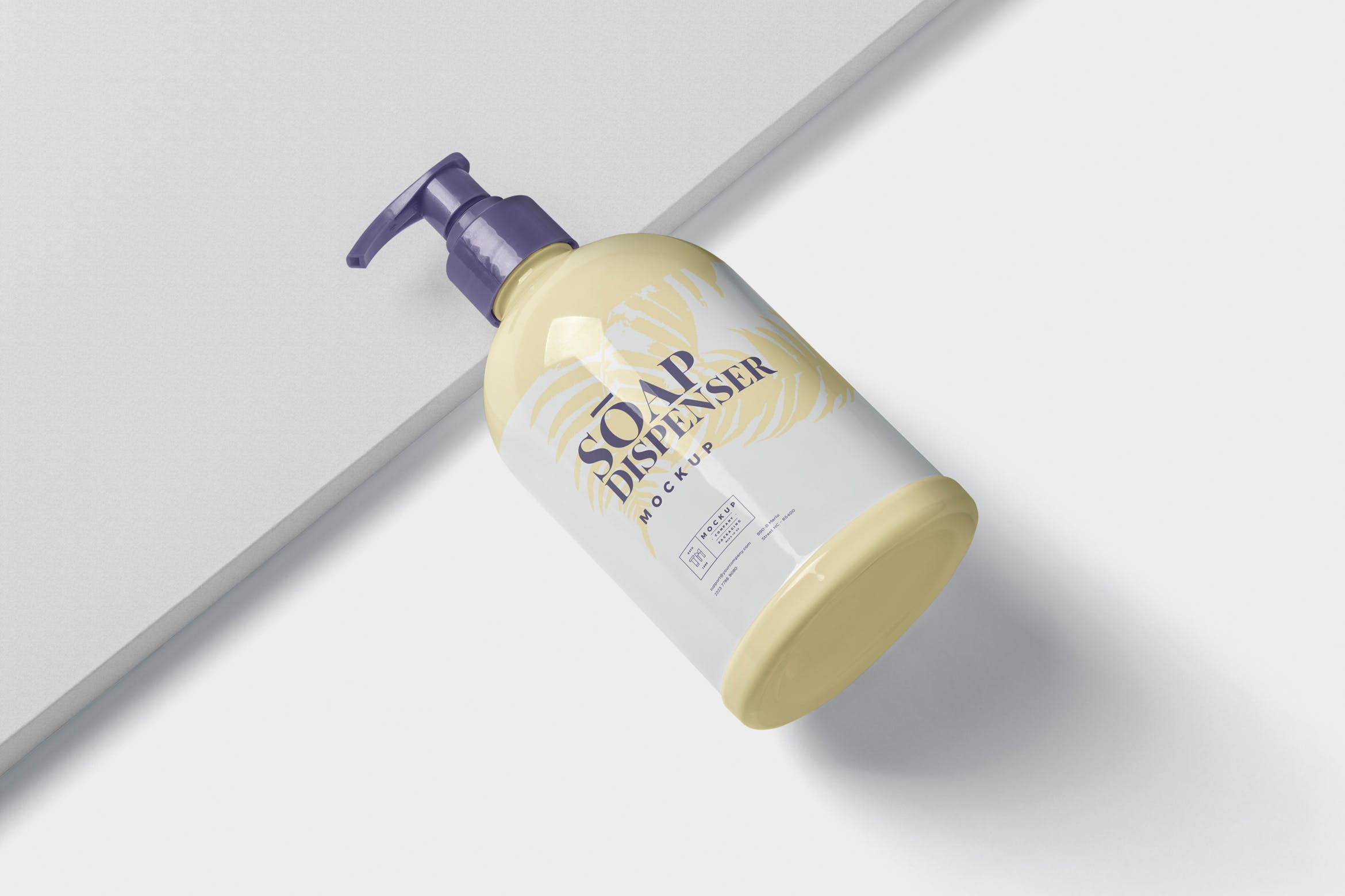 沐浴露洗发水按压瓶外观设计样机模板 Soap Dispenser Mockup – Big Size插图