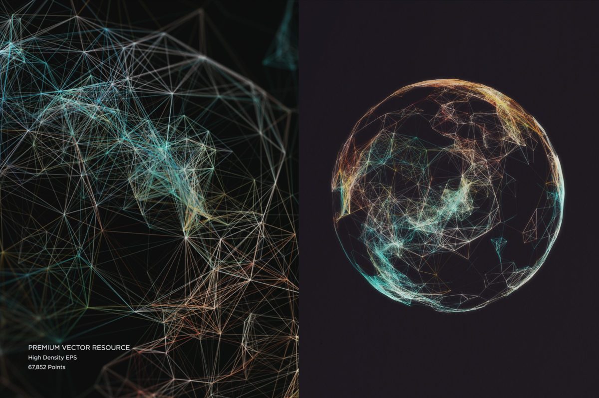 创意抽象纹理系列：20个超高分辨率抽象矢量纹理合集 Network EPS Vectors插图(1)