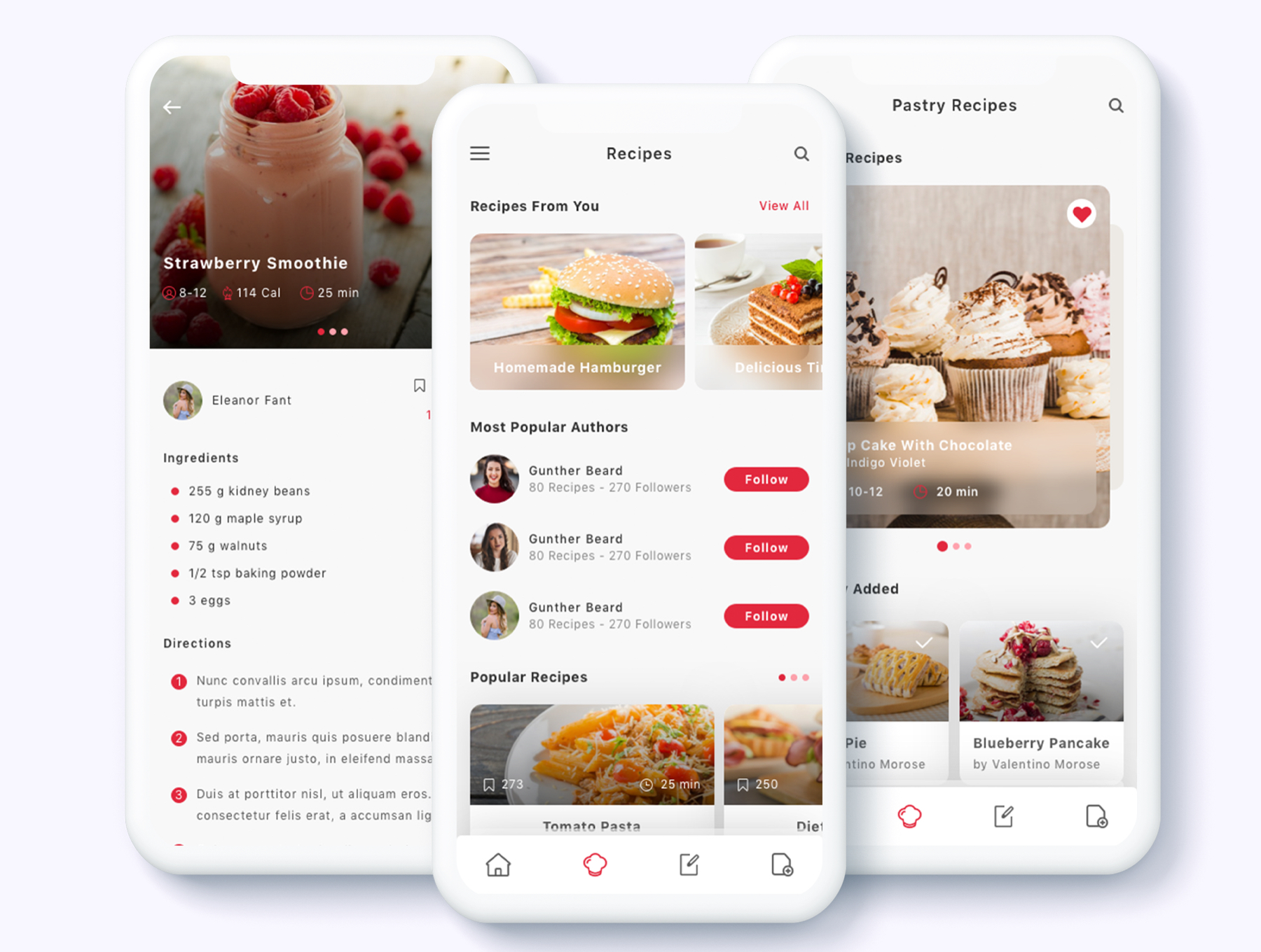 素材库下午茶：美食社交订餐点餐类APP UI KIT套装模板下载 app设计app界面设计Sketch素材Sketch模板 [Sketch,XD]插图(4)