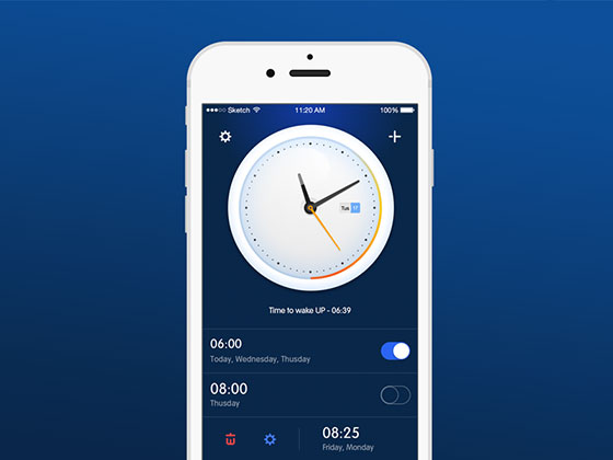 Complete Alarm Clock App素材之家精选sketch素材