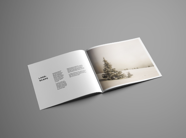 方形宣传册内页印刷效果图样机PSD模板 Square Brochure Mockup PSD