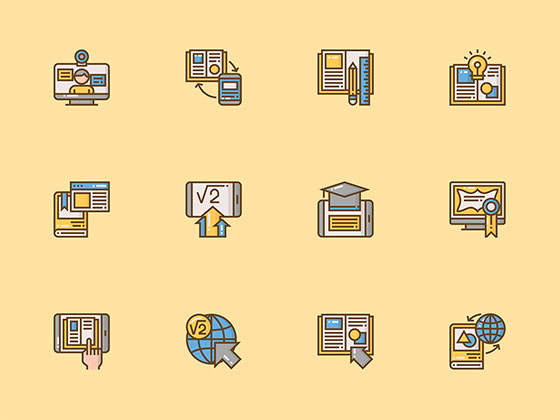 30 枚电子教育元素图标素材之家精选sketch素材